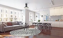 Tapete redondo - Draham (cinza)