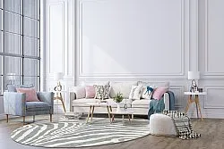 Tapete redondo - Zebra