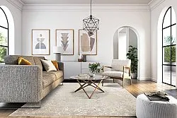 Tapete Wilton - Zaria (marrom claro/dourado)