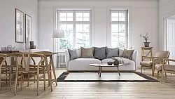 Tapete Wilton - Cerasia (preto/branco/dourado)