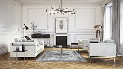 Tapete Wilton - Amer (preto/branco)