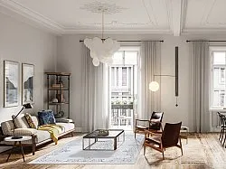 Tapete Wilton - Santi (cinza claro)