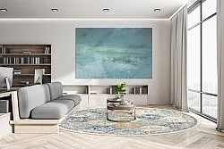 Tapete redondo - Bohemia (azul/multicolorido)