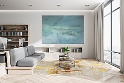 Tapete redondo - Elena (bege/dourado)