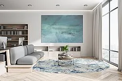 Tapete redondo - Hiboun (azul)