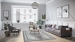 Tapete Wilton - Amer (preto/branco)