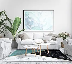 Tapete Wilton - Savino (preto/branco/verde)