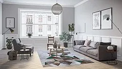 Tapete Wilton - Feres (cinza/bege/multicolorido)