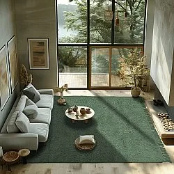 Tapetes felpudos - Alba Natural Cotton Shaggy (verde)