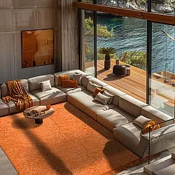 Tapetes felpudos - Alba Natural Cotton Shaggy (laranja)