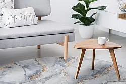 Tapete redondo - Genova (cinza/branco/dourado)