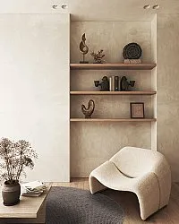 Tapete redondo - Avafors Wool Bubble (marrom)