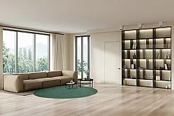 Rund bomullsmatta - Billie (grön)