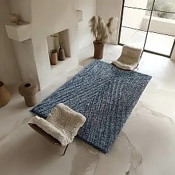 Tapetes felpudos - Kendra Natural Cotton Shaggy (cinza/preto)