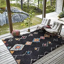 Tapetes felpudos - Marden Natural Cotton Shaggy (preto/multi)