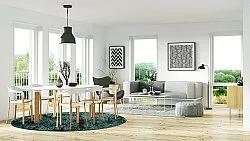 Tapetes redondos - Cosy (verde escuro)