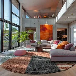 Oval matta - Osmery Natural Cotton Shaggy (multi)