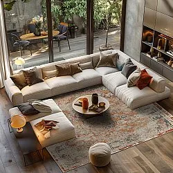 Tapete Wilton - Douz (vermelho/multicolorido)