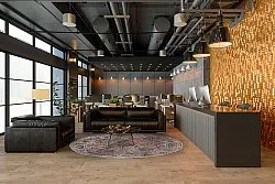 Tapete redondo - Douz (rosa/multi)