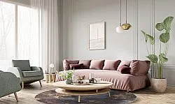 Tapete redondo - Sanza (cinza/multicolorido)