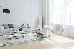 Tapete oval - Emery (azul)