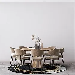 Tapete redondo - Emery (preto)