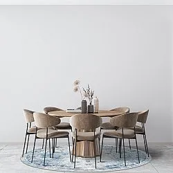 Tapete redondo - Gombalia (azul claro)