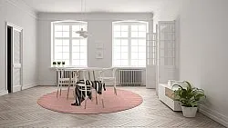 Tapete redondo - Hamilton (Coral Pink)