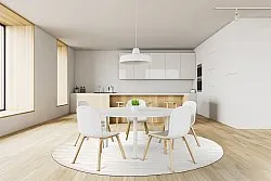 Tapete redondo - Hamilton (branco)