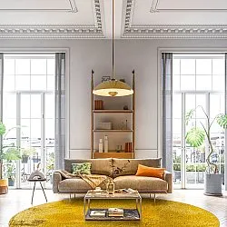 Tapete redondo - Arbus (dourado)