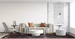 Tapete Wilton - Nara (preto/dourado)