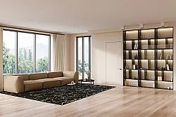 Tapete Wilton - Alden (preto/dourado)