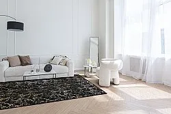 Tapete Wilton - Alden (preto/dourado)