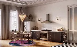 Tapete redondo - Jade (azul escuro/rosa)