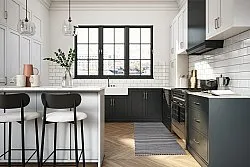 Tapetes de Plástico - Kensington (preto/branco)