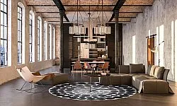 Tapete redondo - Marineo (antracite)