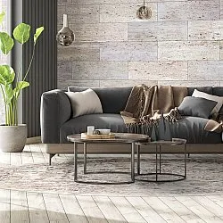 Tapete redondo - Mateur (cinza)