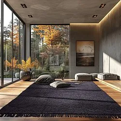 Tapetes felpudos - Alba Natural Cotton Shaggy (preto)