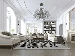 Tapete Wilton - Betty (bege/preto)