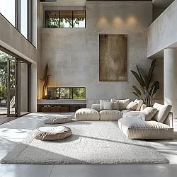 Tapetes felpudos - Ebba Natural Cotton Shaggy (offwhite)