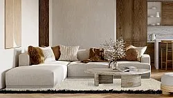 Tapete de lã - Nova (branco/preto)