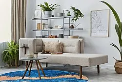 Tapete redondo - Padova (azul/laranja)