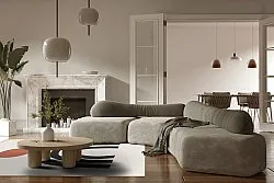 Tapete Wilton - Rochelle (bege/preto/laranja)