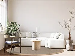 Tapete redondo (sisal) - Agave (taupe claro)