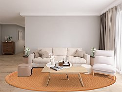 Tapete redondo (sisal) - Agave (laranja)