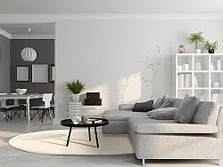 Tapete redondo (sisal) - Agave (prata/cinza)