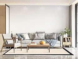 Tapete de sisal - Agave (preto/offwhite)