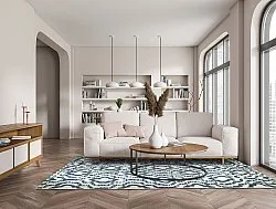 Shaggy Indoor-Outdoor - Trenton (branco/azul)