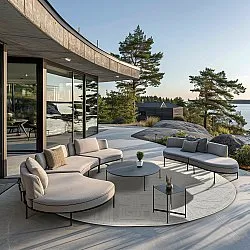 Tapete redondo - Indoor/Outdoor Shirley (cream)