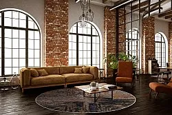 Tapete redondo - Tizzano (dourado/multicolorido)